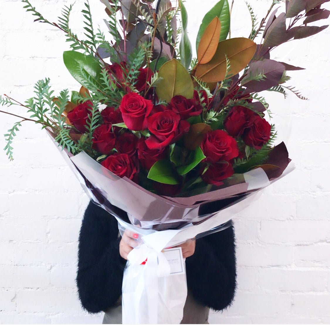 24 Premium Red Roses Bouquet - Amazing Graze Flowers