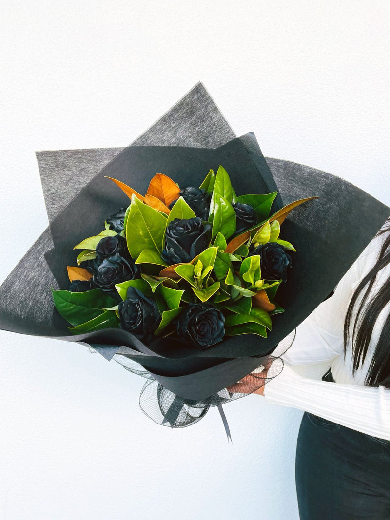 Black Roses Bouquet - Amazing Graze Flowers