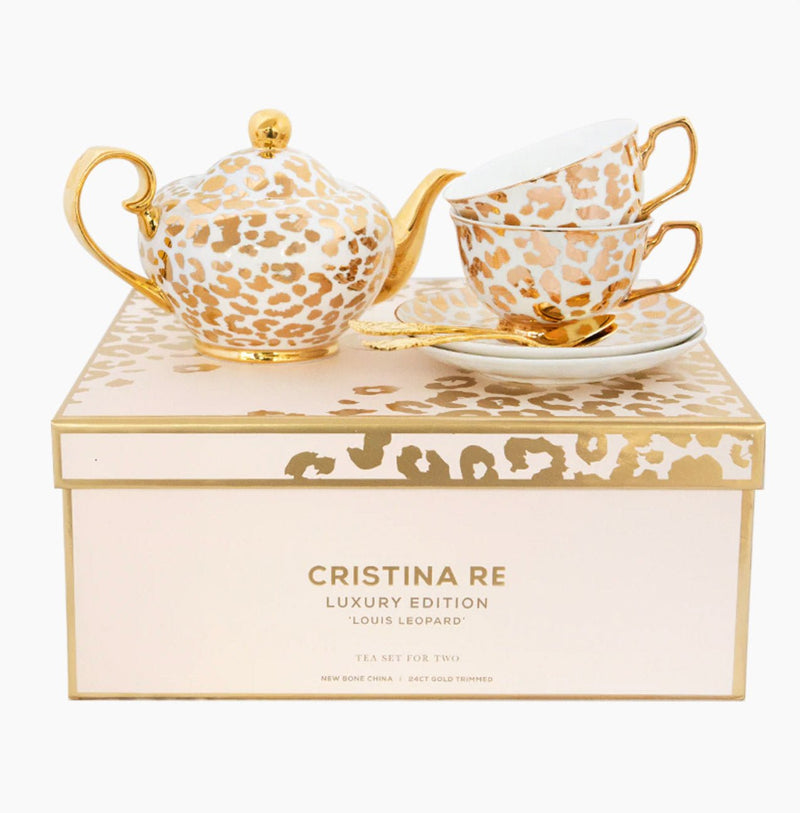Cristina Re - Louis Leopard Luxury Edition Two Cup Tea Set - Amazing Graze Flowers