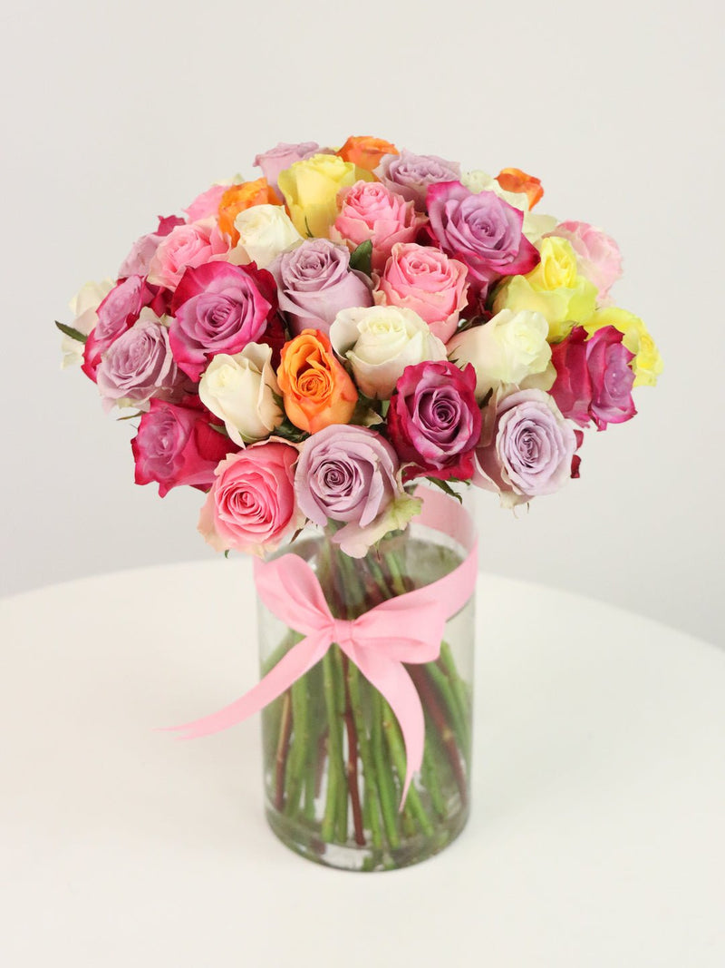 Fairy Floss Pastel Rose Bouquet - Amazing Graze Flowers