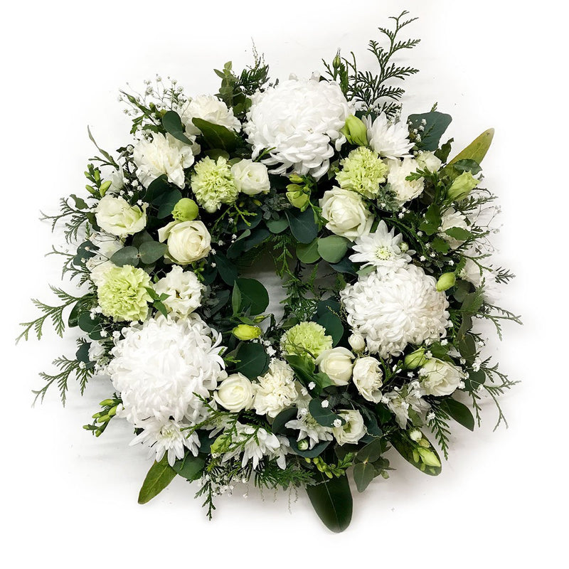 Funeral Wreath - Pure - Amazing Graze Flowers