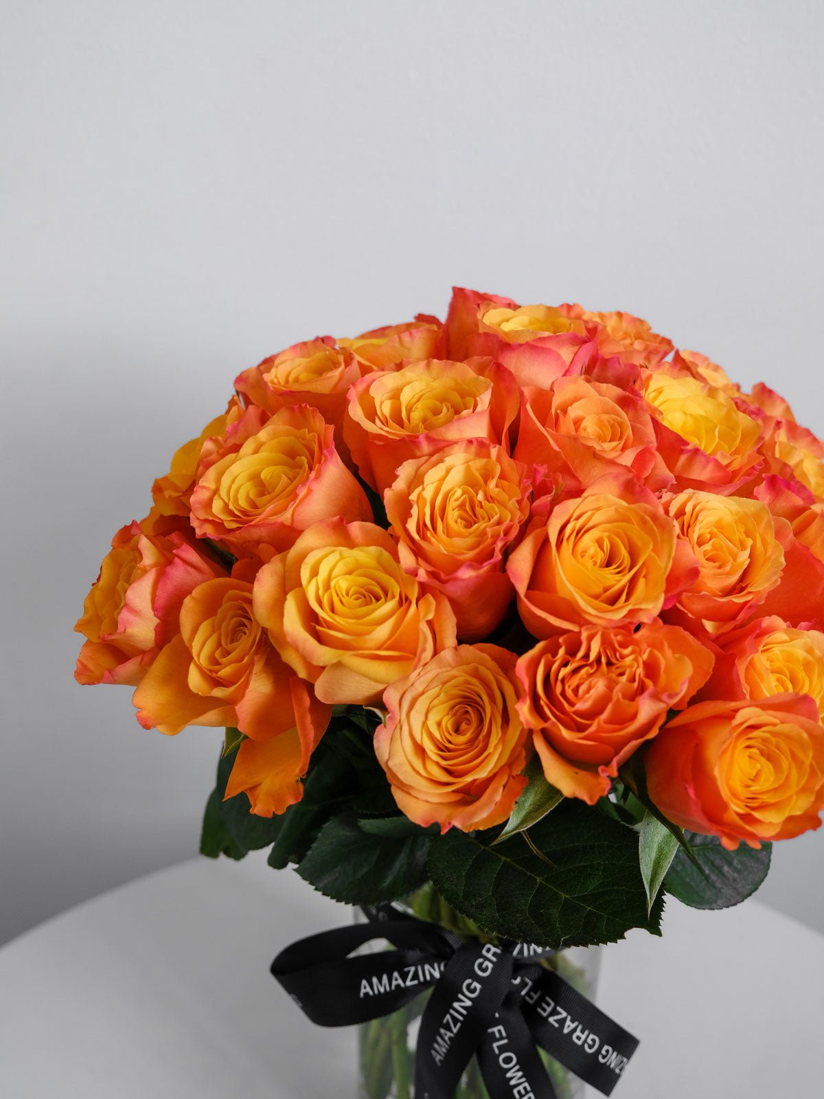 Orange Rose Bouquet - Amazing Graze Flowers