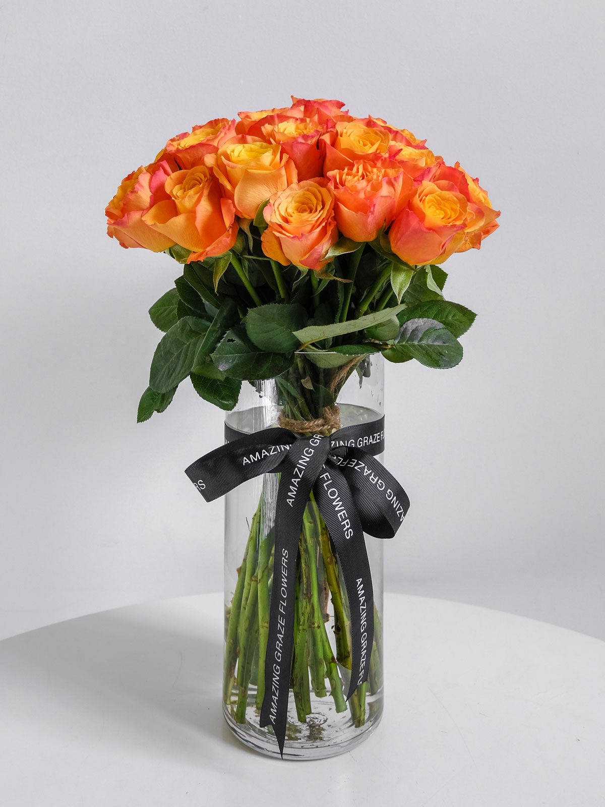 Orange Rose Bouquet - Amazing Graze Flowers