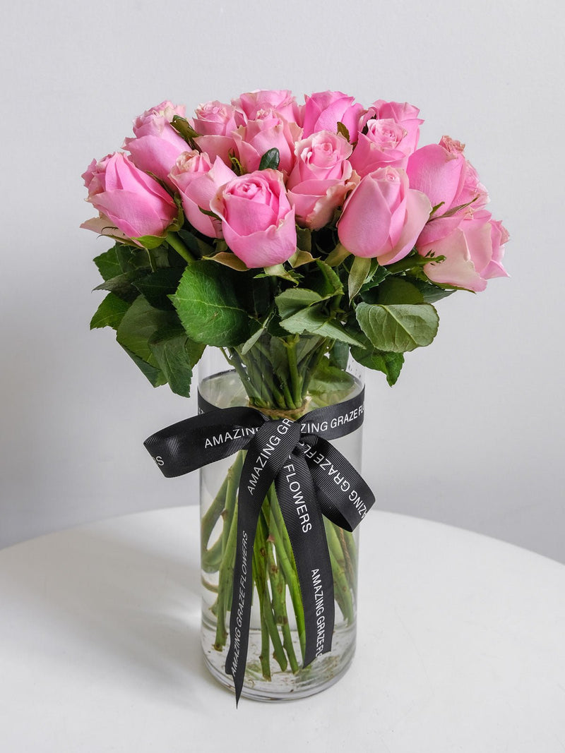 Pink Rose Bouquet - Amazing Graze Flowers