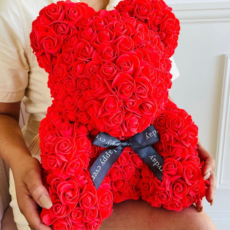 Red Rose Bear 40cm - Amazing Graze Flowers