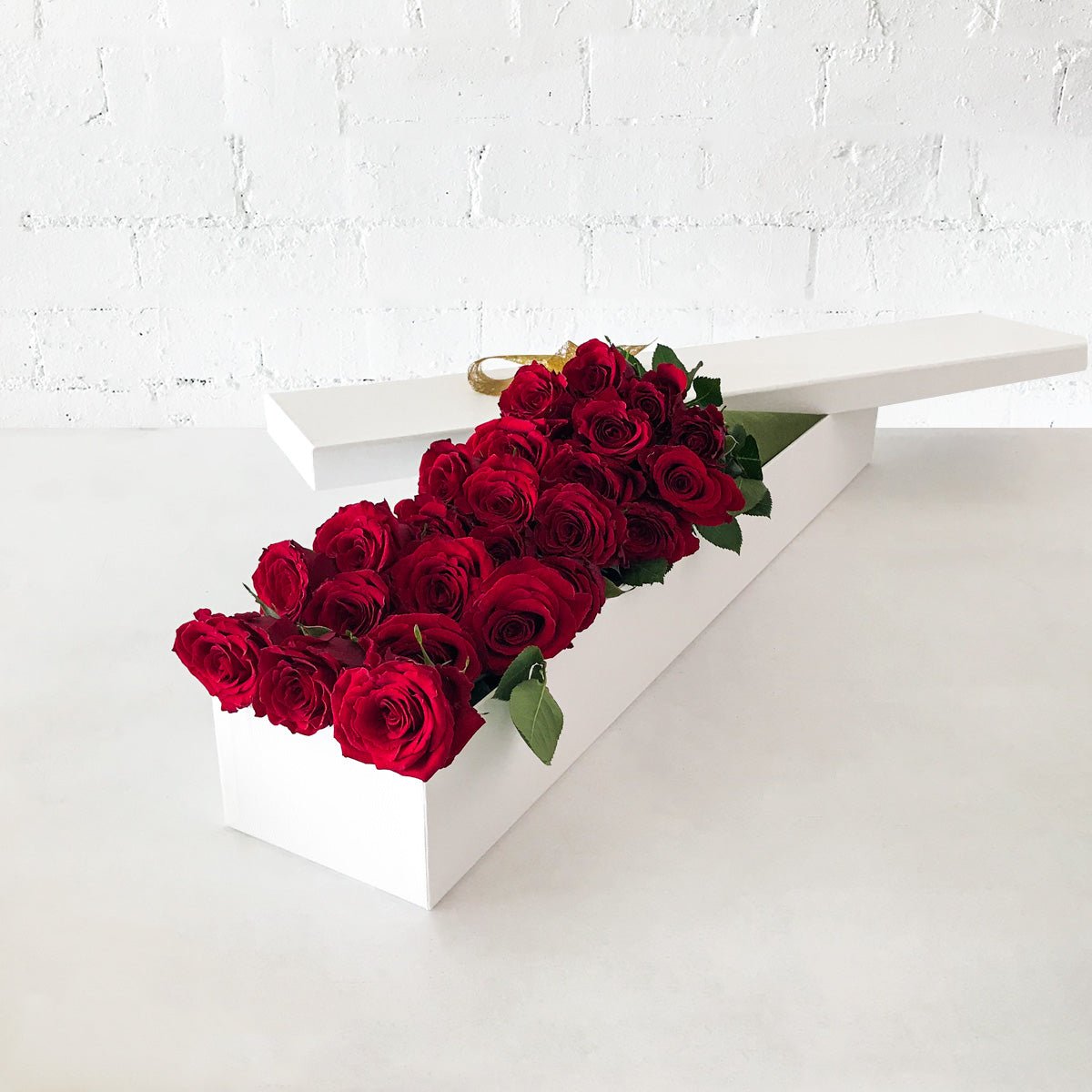 Red Roses Long Gift Box- 24 Long Stems - Amazing Graze Flowers