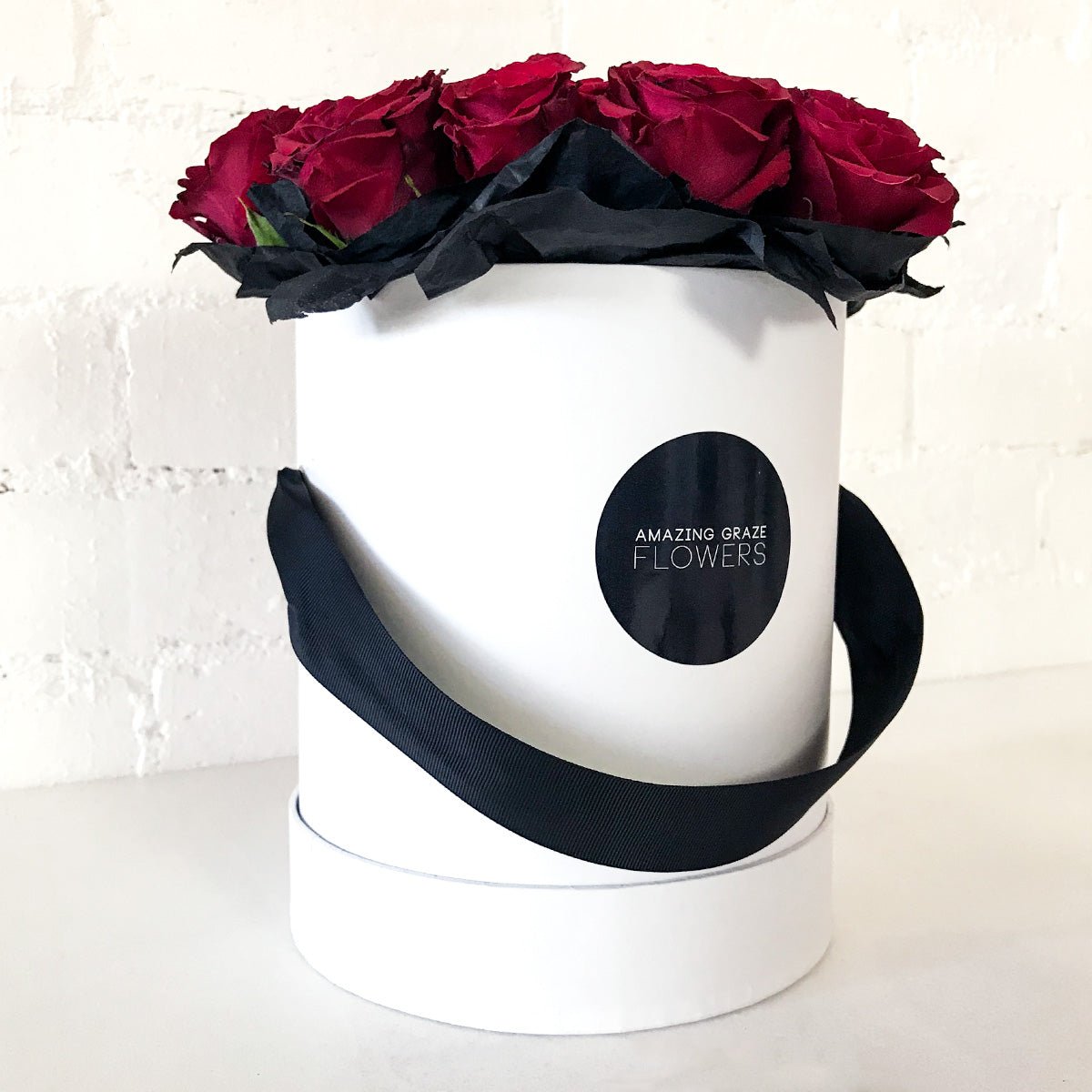 Roses - Hat Box - Amazing Graze Flowers