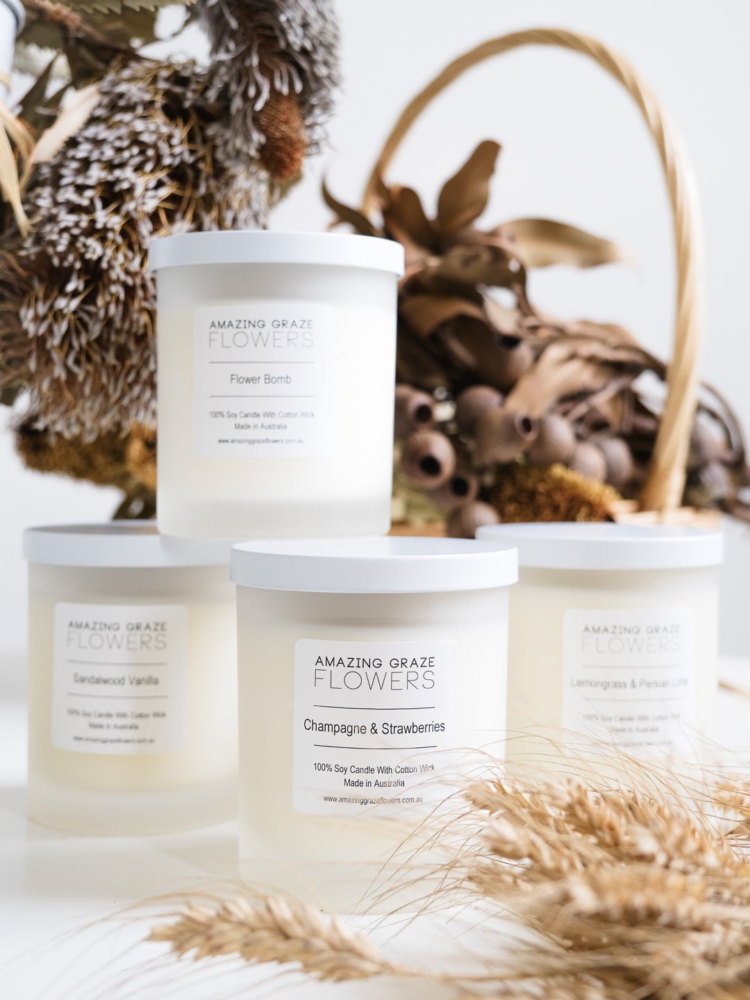 Soy Candles - Amazing Graze Flowers