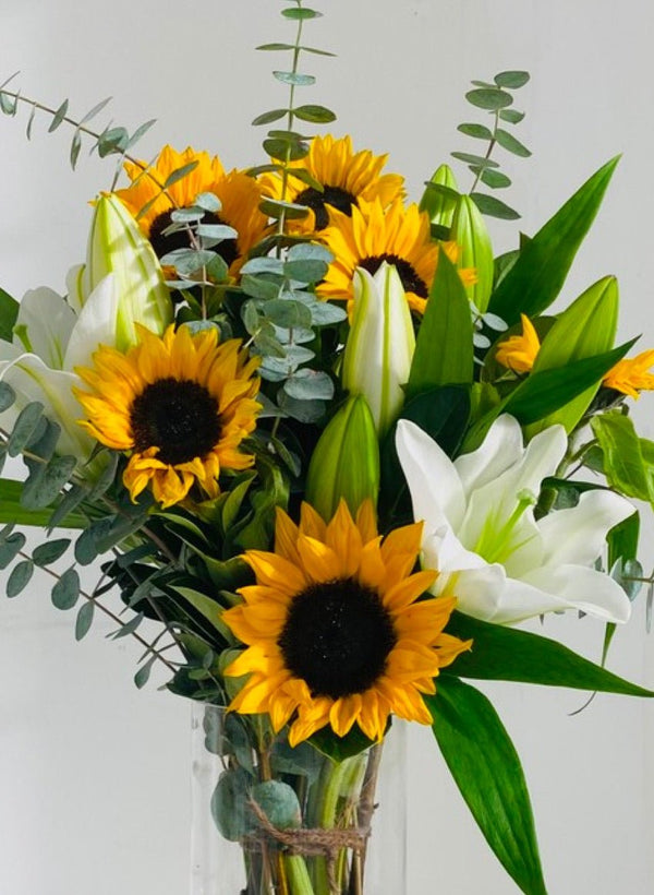 Sunflowers and Lillies