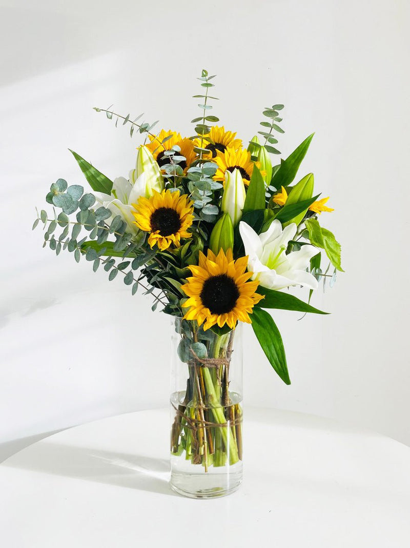 Sunflowers and Lillies - Amazing Graze Flowers