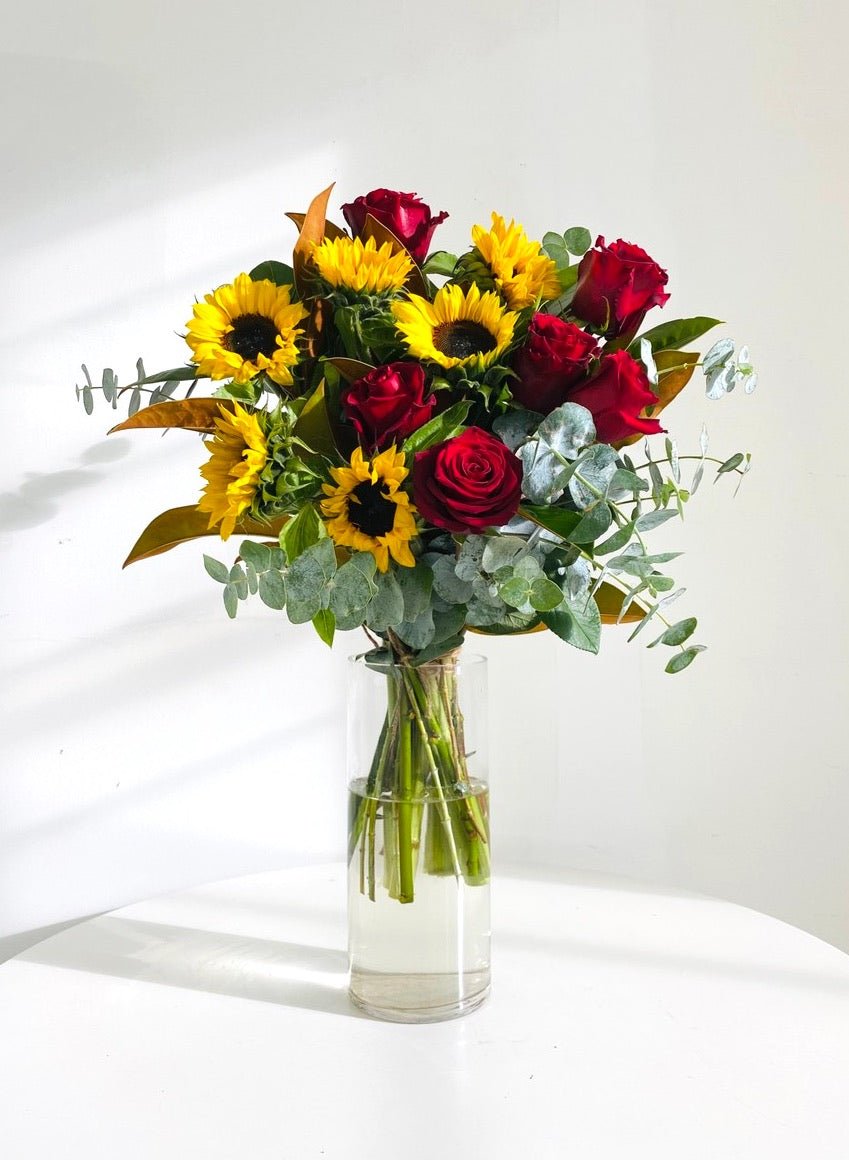 Sunflowers and Roses - Amazing Graze Flowers