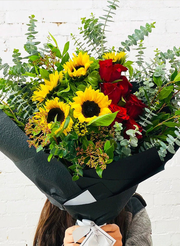 Sunflowers and Roses