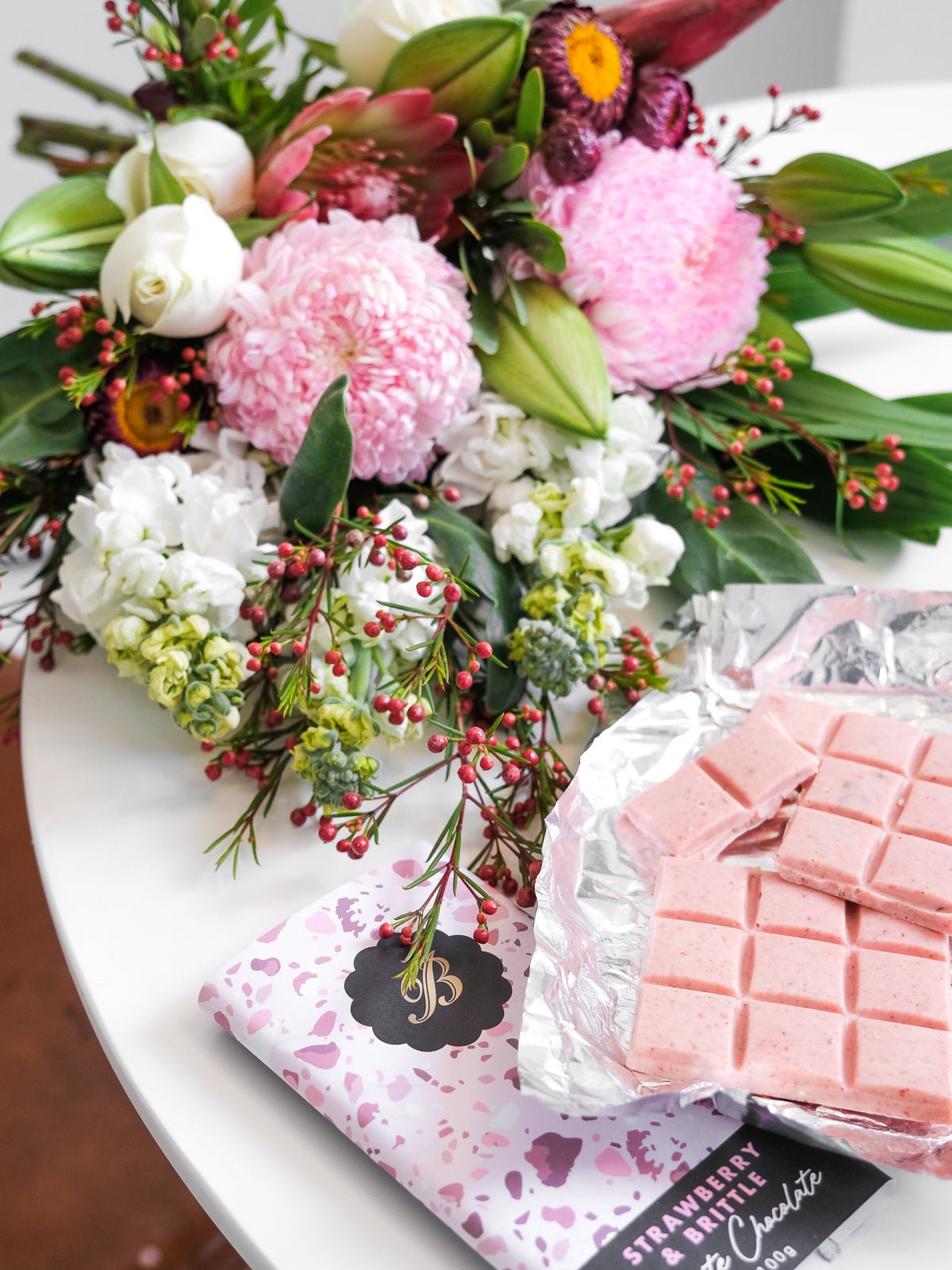 Sweet Strawberry Native Bouquet - Amazing Graze Flowers